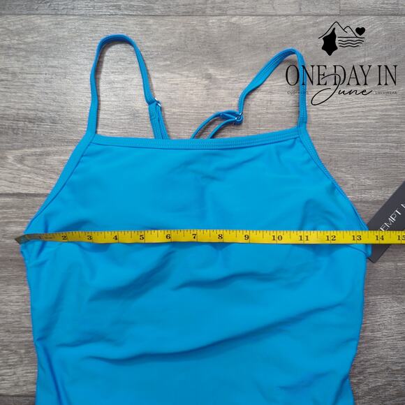 Tempt Me Straight Neck Athletic Racer Back One Piece Swimsuit Size M - Picture 5 of 7